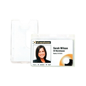 Pack of 10 Rigid Card Holder, Portrait, Standard Size