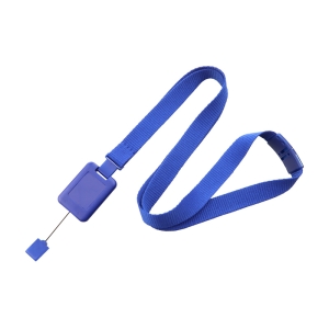 Lanyard with SlimReel, Breakaway, 16mm, Royal Blue, Pack 100