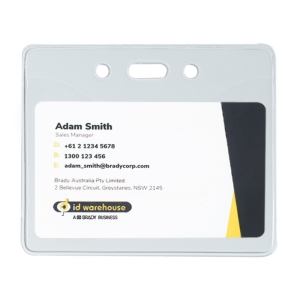 ID Card Holder 50pk Landscape Economy Vinyl