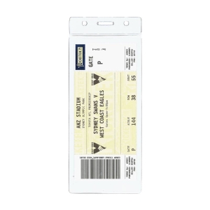 Pack of 10 Flexible Ticket Card Holder, Portrait, Large Size