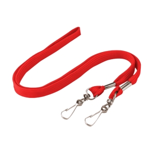 Pack of 50 Lanyards with Dual Swivel Hooks, 10mm, Red